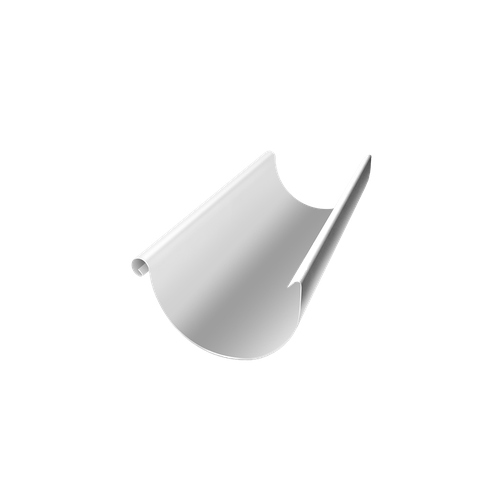 Желоб полукруглый для водостока 125мм, 3м металлический, цвета RAL